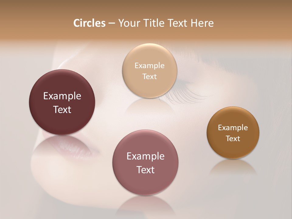 Haircut Girl Red PowerPoint Template