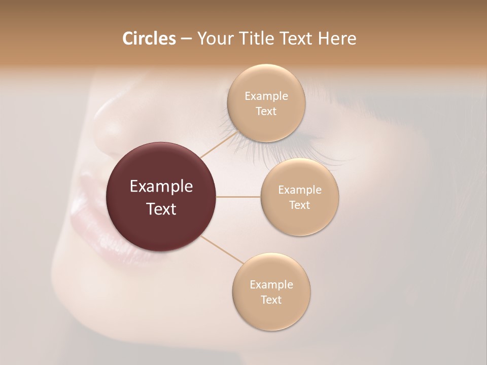 Haircut Girl Red PowerPoint Template