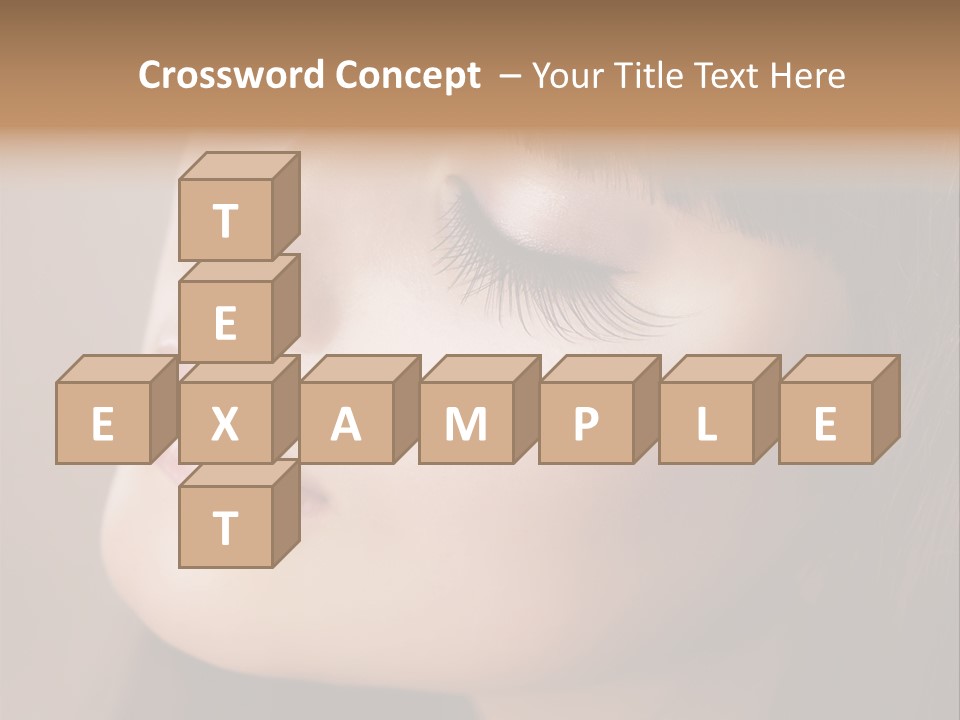 Haircut Girl Red PowerPoint Template