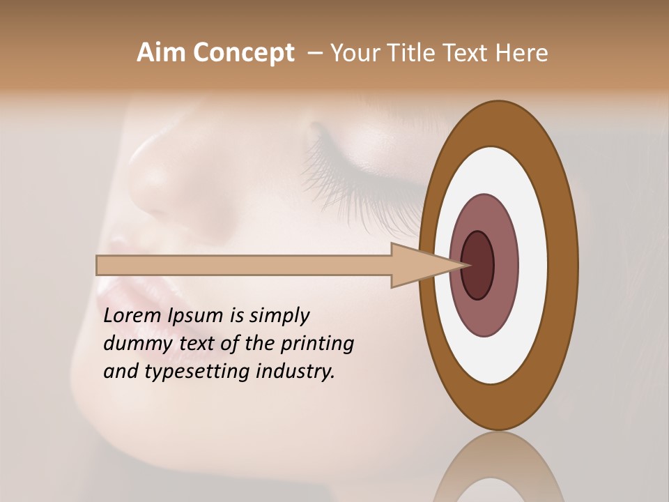 Haircut Girl Red PowerPoint Template