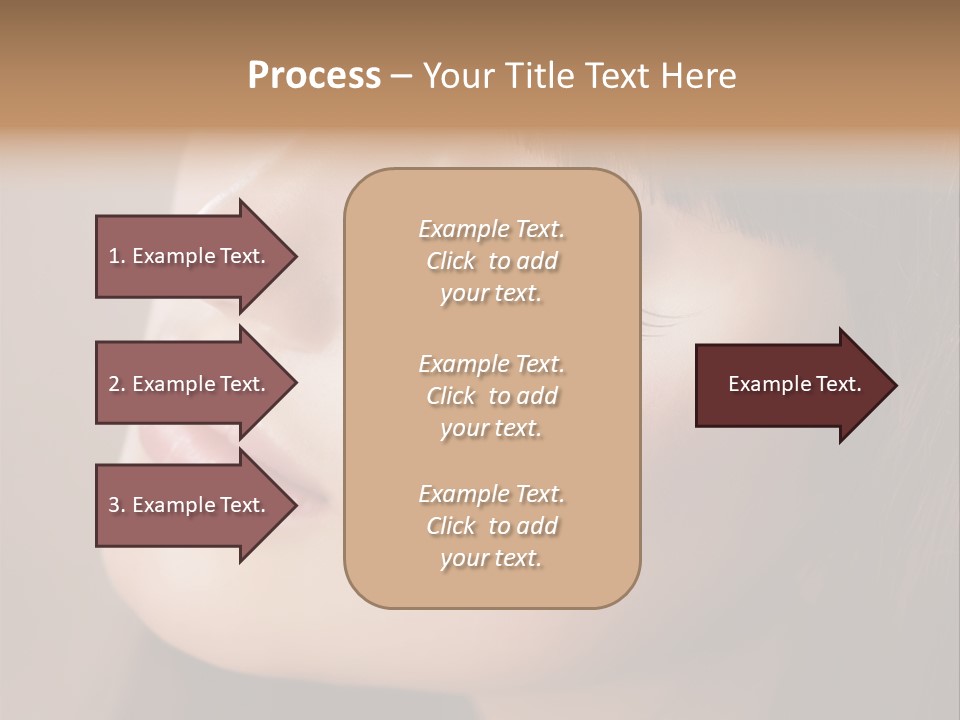 Haircut Girl Red PowerPoint Template
