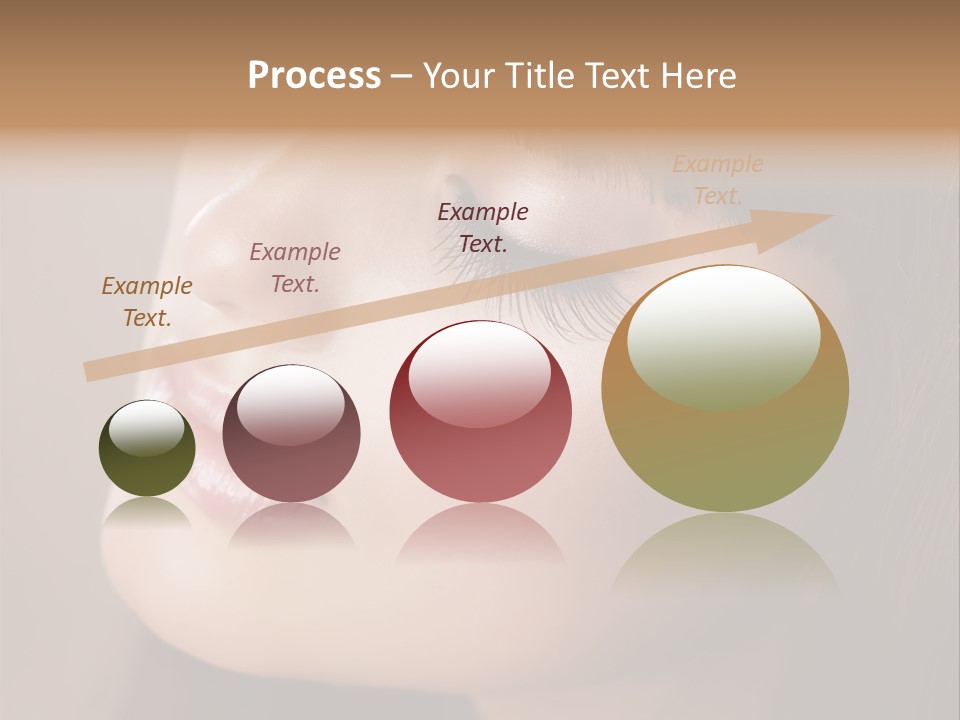 Haircut Girl Red PowerPoint Template