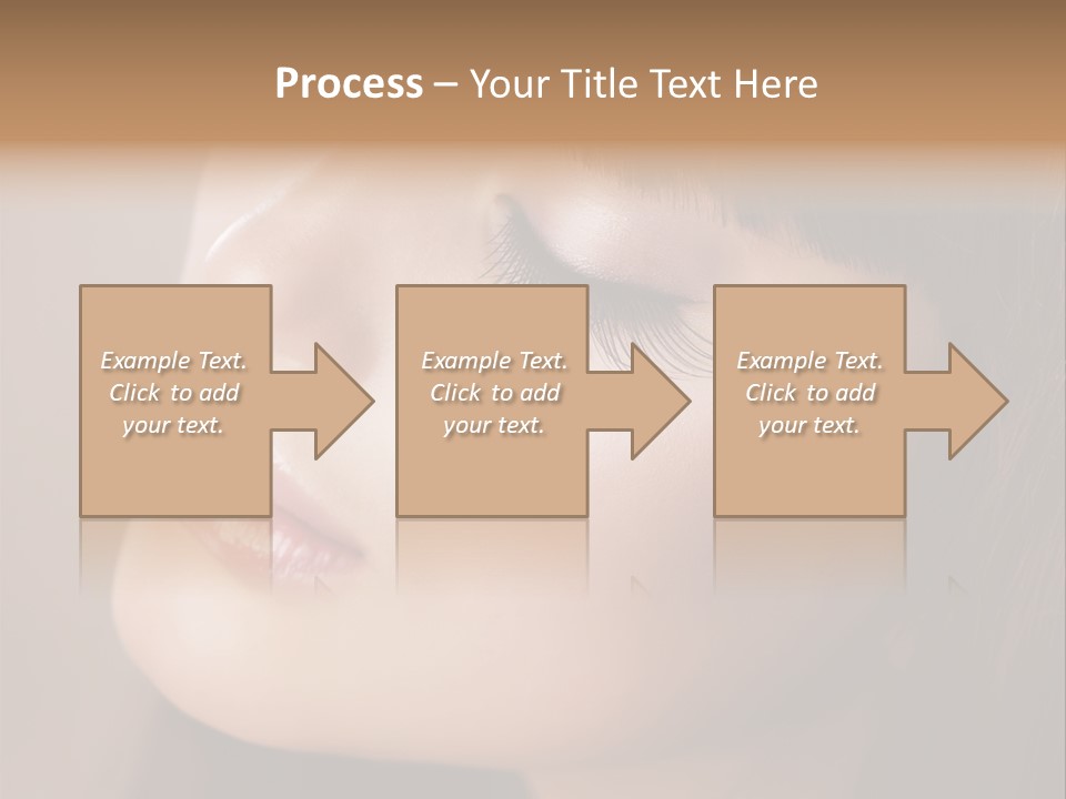 Haircut Girl Red PowerPoint Template