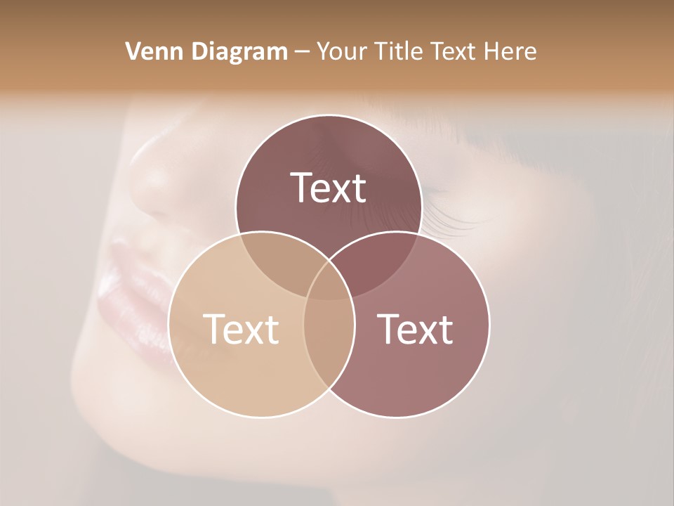 Haircut Girl Red PowerPoint Template