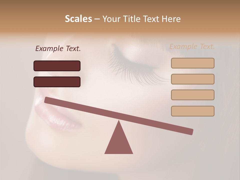 Haircut Girl Red PowerPoint Template