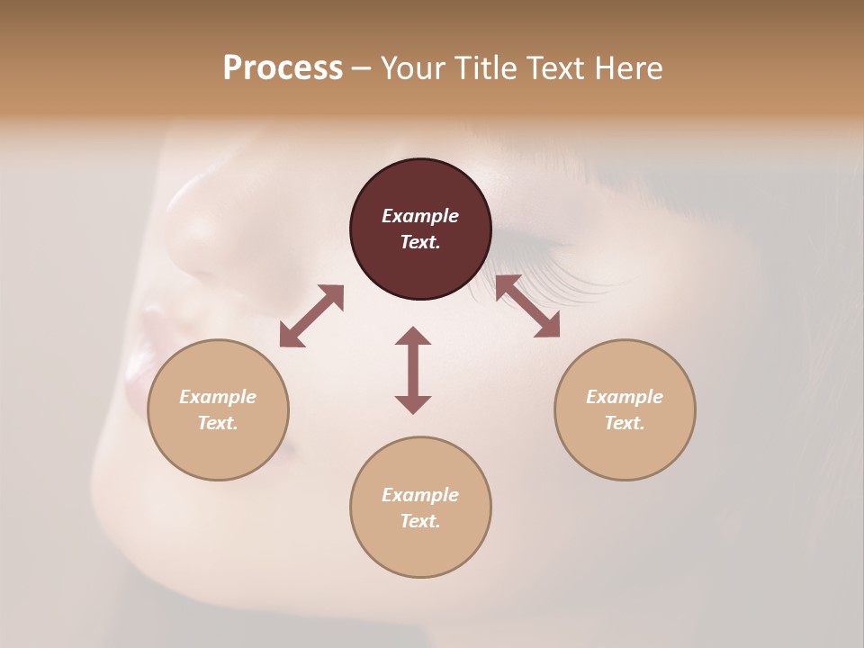 Haircut Girl Red PowerPoint Template