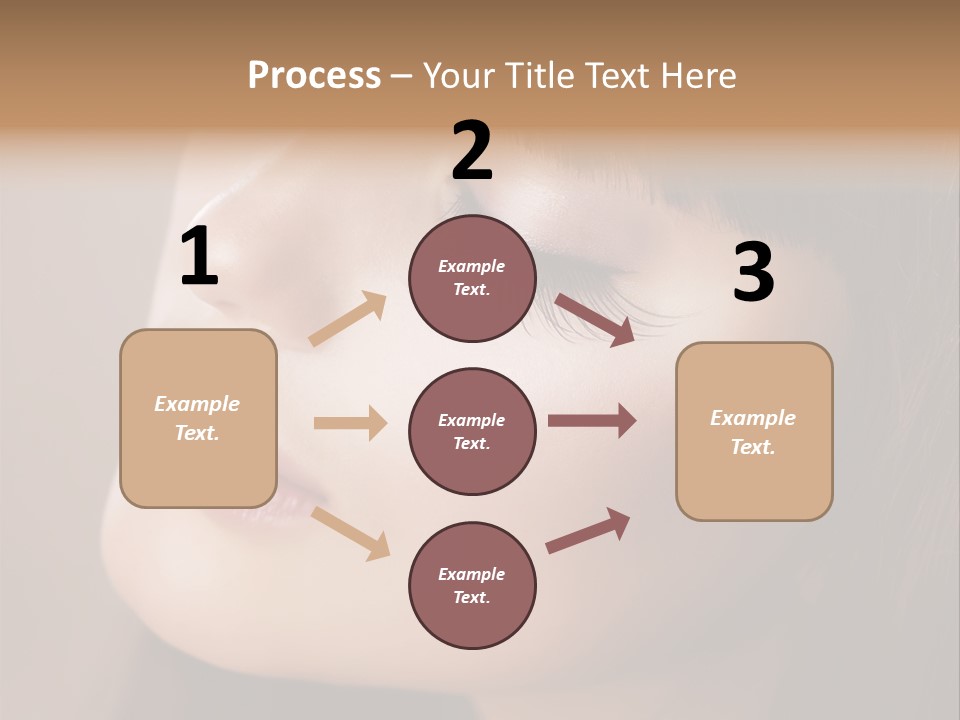 Haircut Girl Red PowerPoint Template