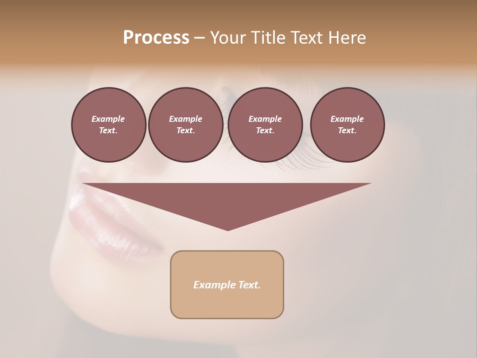 Haircut Girl Red PowerPoint Template