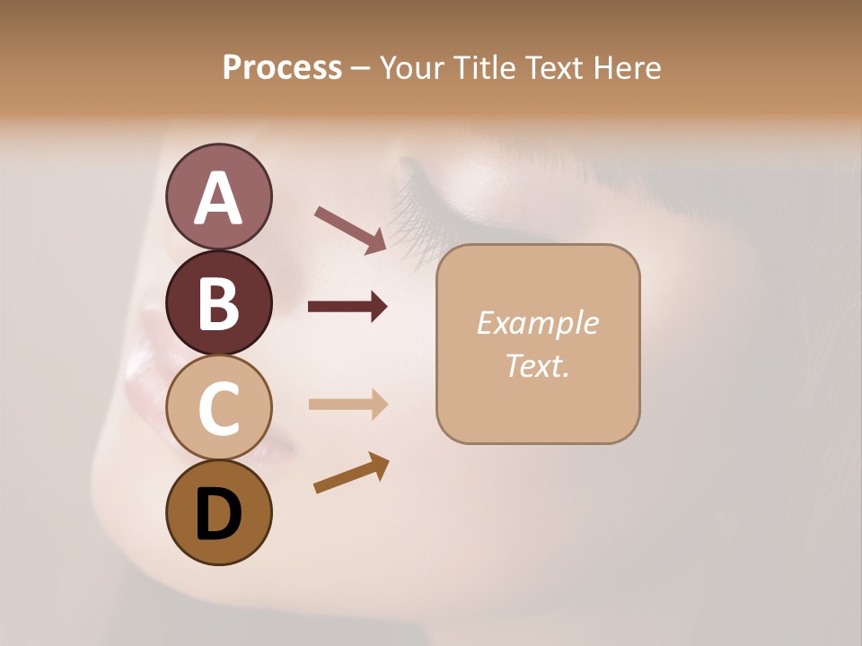 Haircut Girl Red PowerPoint Template