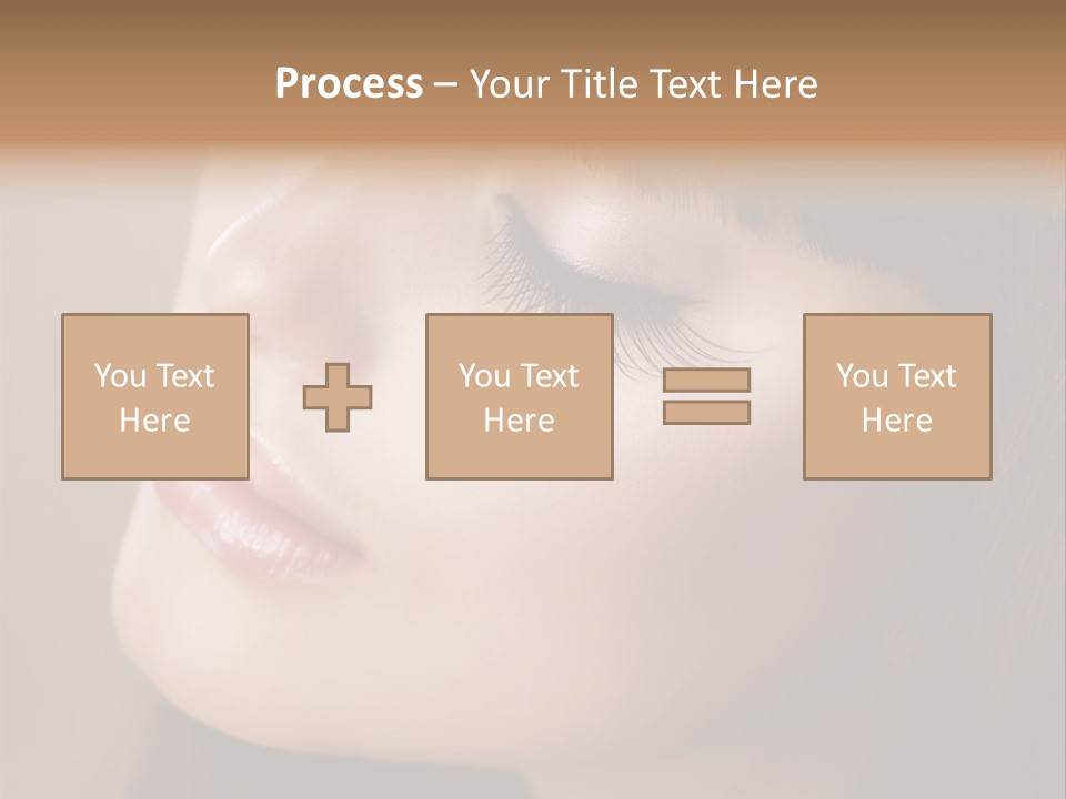 Haircut Girl Red PowerPoint Template