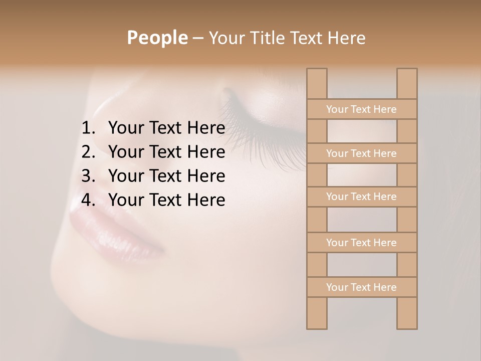 Haircut Girl Red PowerPoint Template