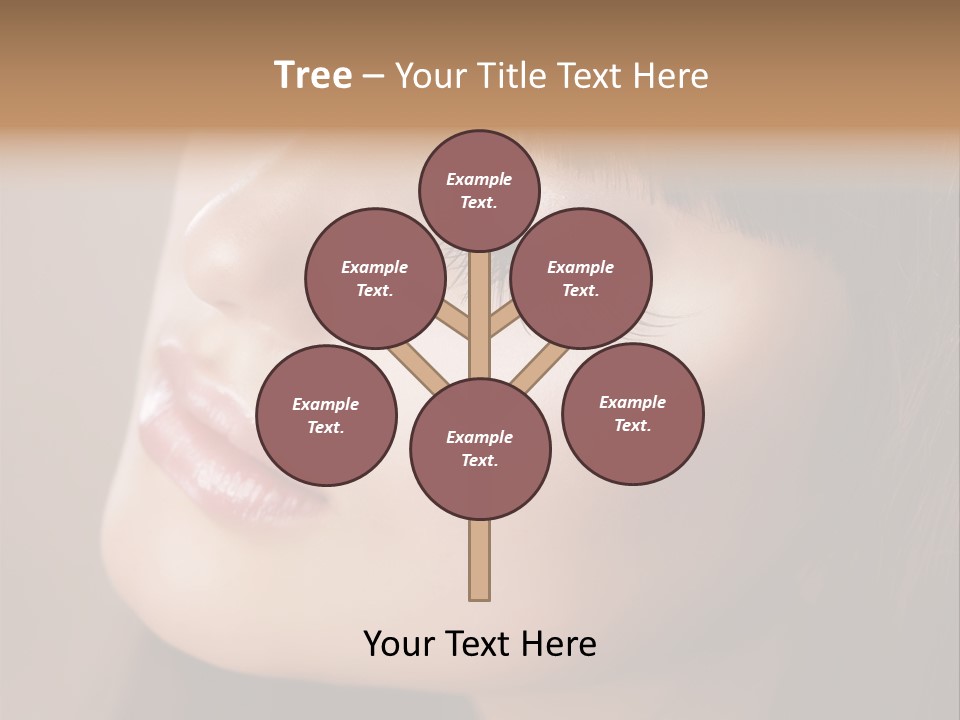 Haircut Girl Red PowerPoint Template