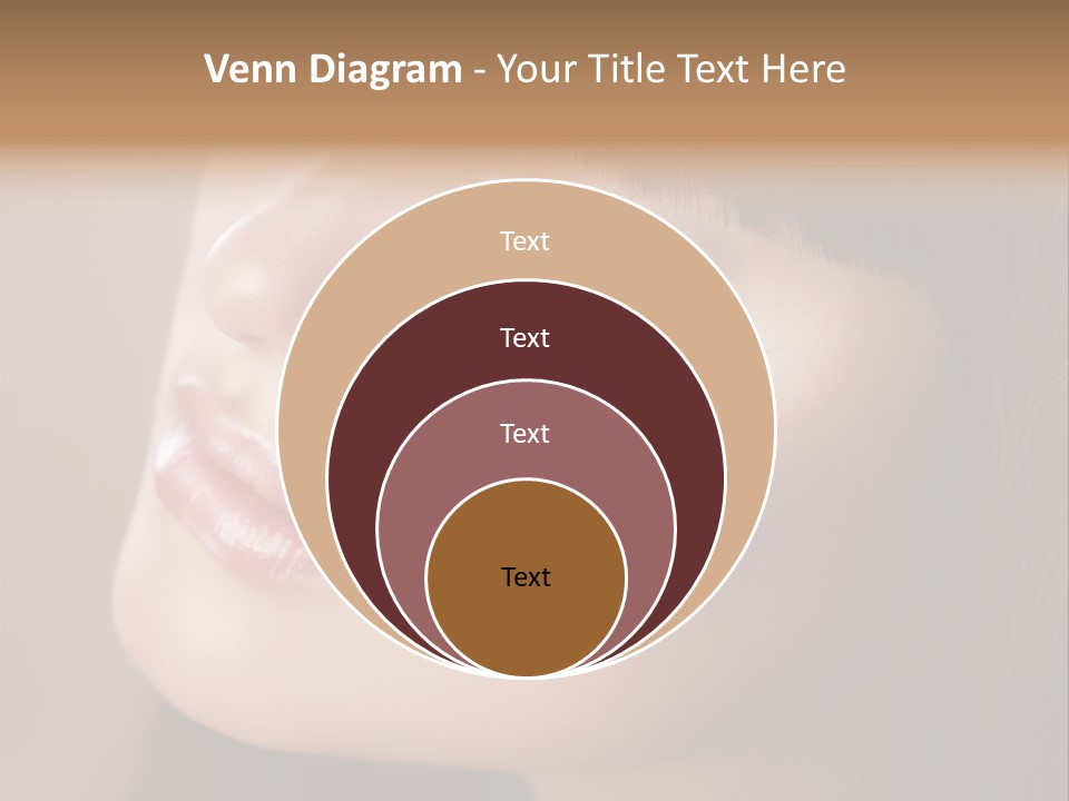 Haircut Girl Red PowerPoint Template