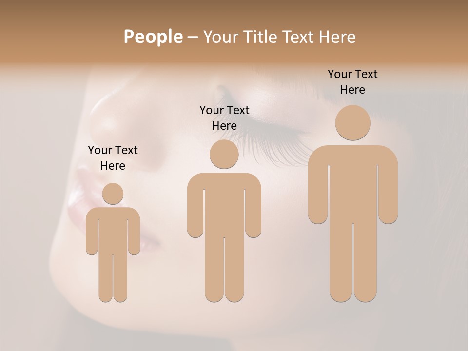 Haircut Girl Red PowerPoint Template