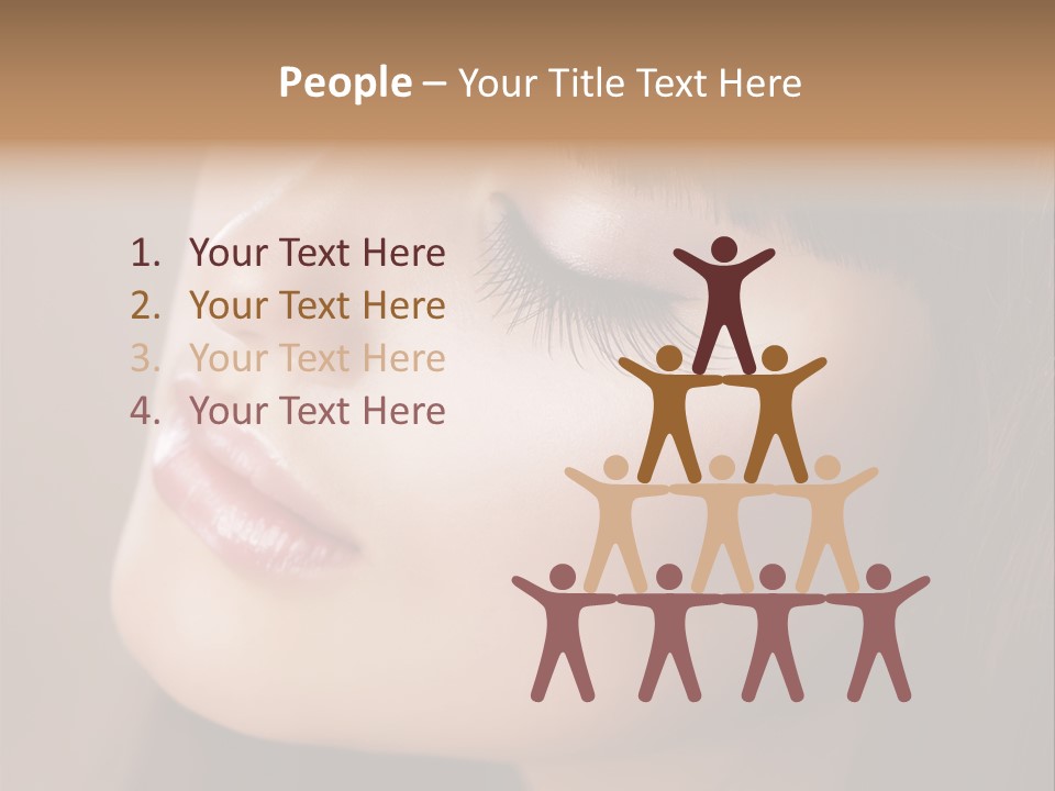 Haircut Girl Red PowerPoint Template