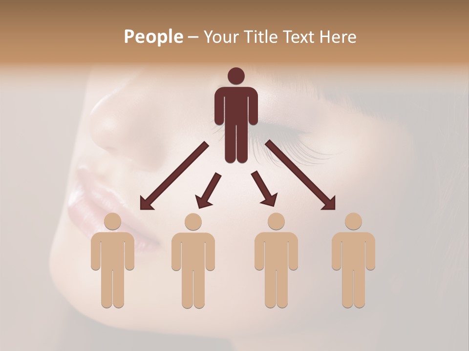 Haircut Girl Red PowerPoint Template