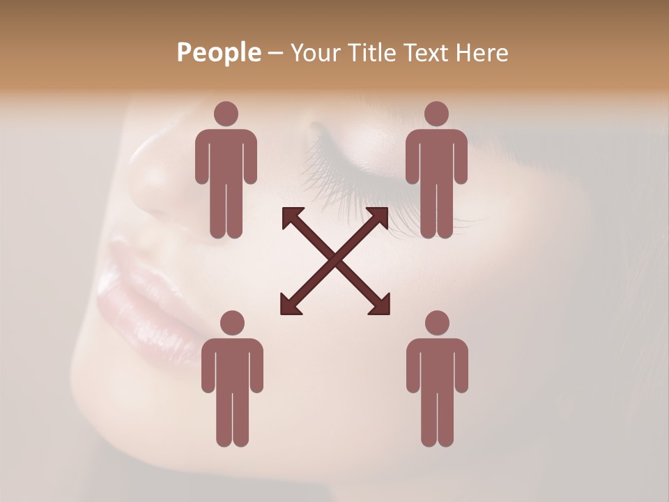 Haircut Girl Red PowerPoint Template