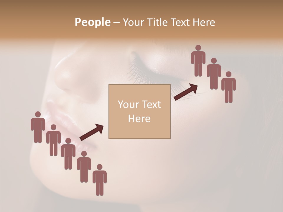 Haircut Girl Red PowerPoint Template