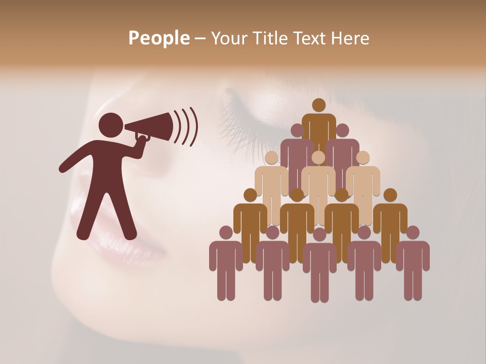 Haircut Girl Red PowerPoint Template