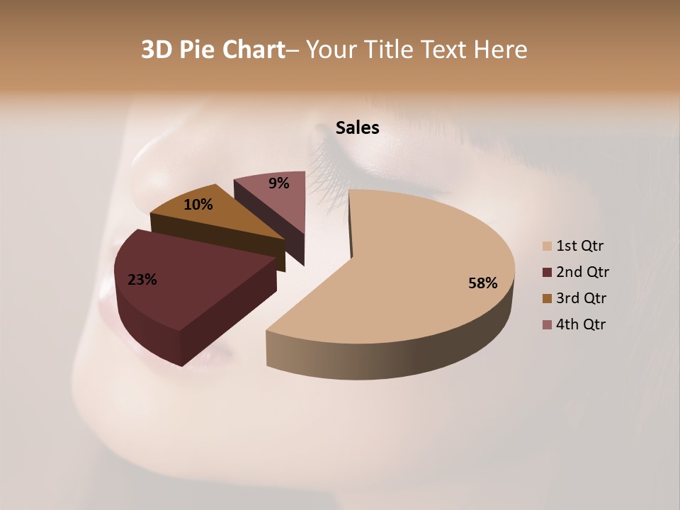 Haircut Girl Red PowerPoint Template