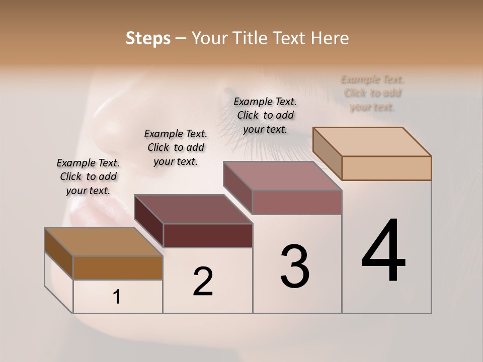 Haircut Girl Red PowerPoint Template