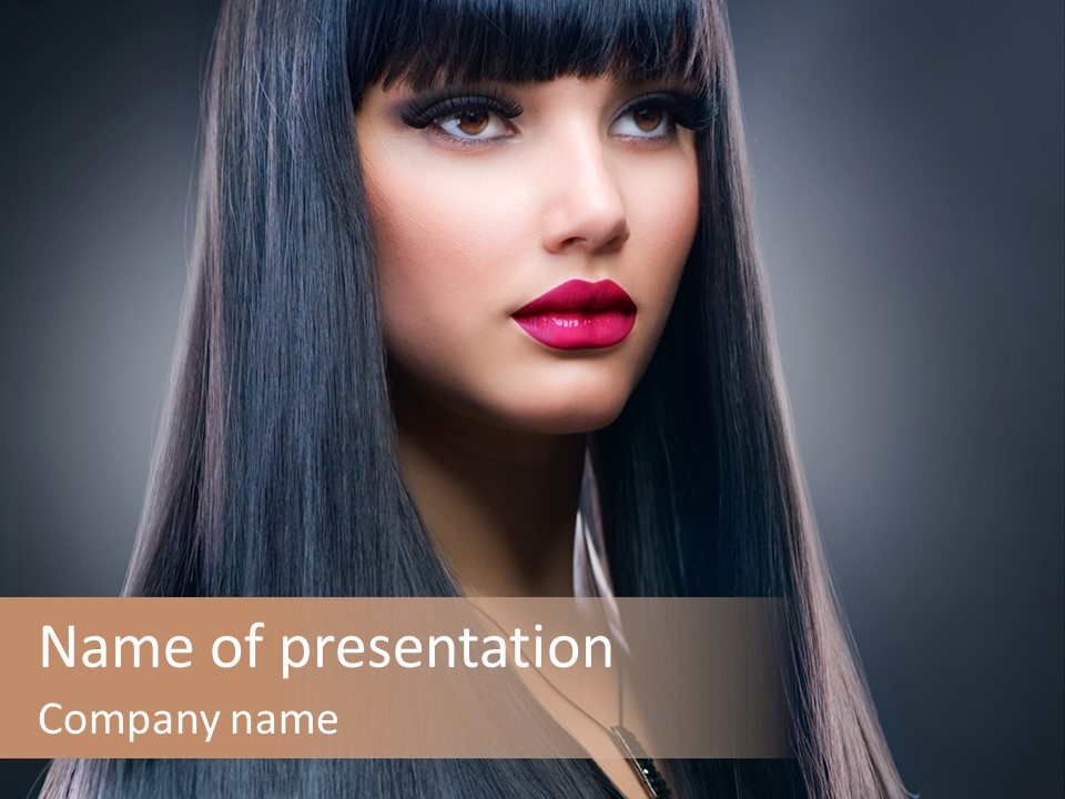 Face Beautiful Fashion PowerPoint Template