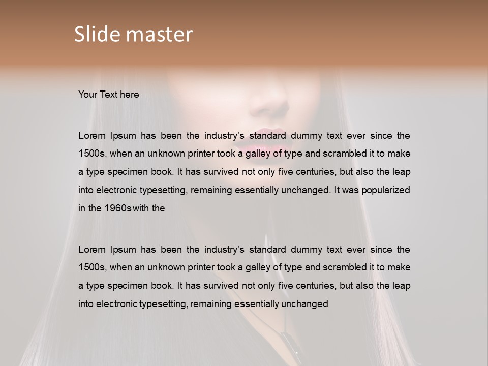 Face Beautiful Fashion PowerPoint Template