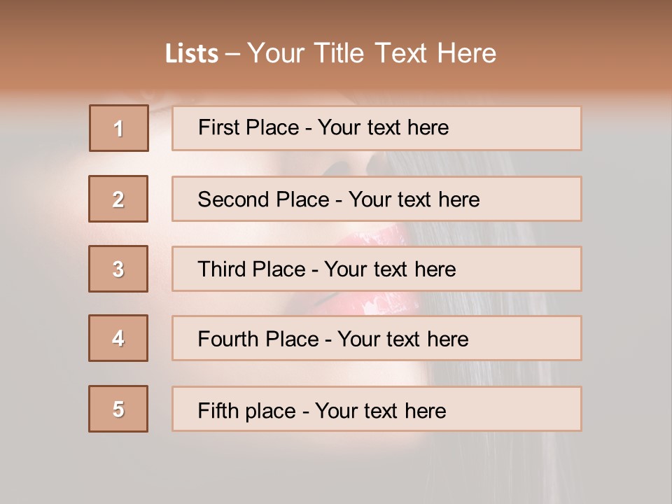 Luxury Brunette Lipgloss PowerPoint Template