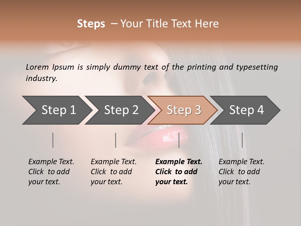 Luxury Brunette Lipgloss PowerPoint Template