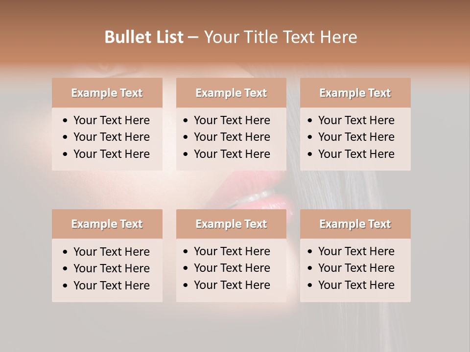 Luxury Brunette Lipgloss PowerPoint Template