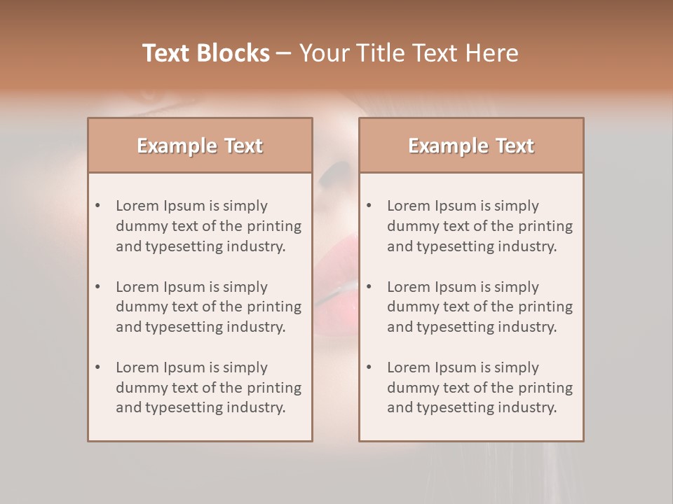 Luxury Brunette Lipgloss PowerPoint Template