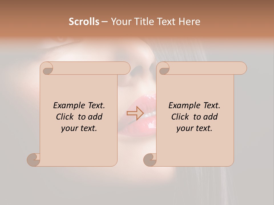 Luxury Brunette Lipgloss PowerPoint Template