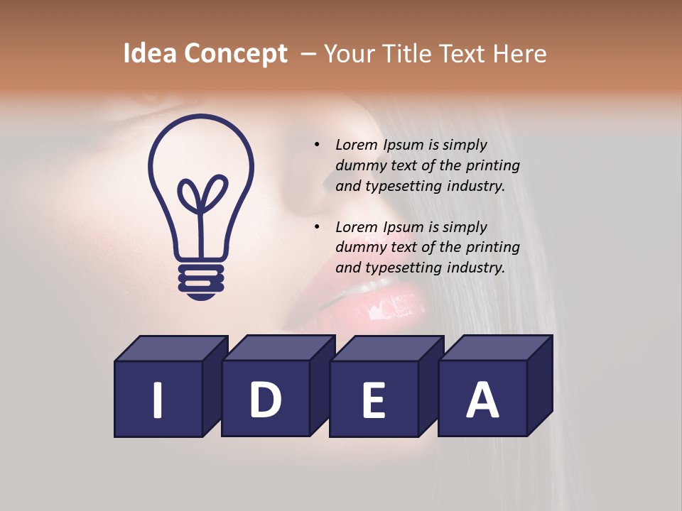 Luxury Brunette Lipgloss PowerPoint Template