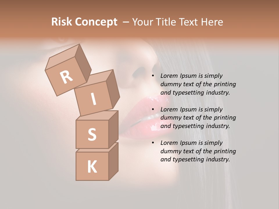 Luxury Brunette Lipgloss PowerPoint Template