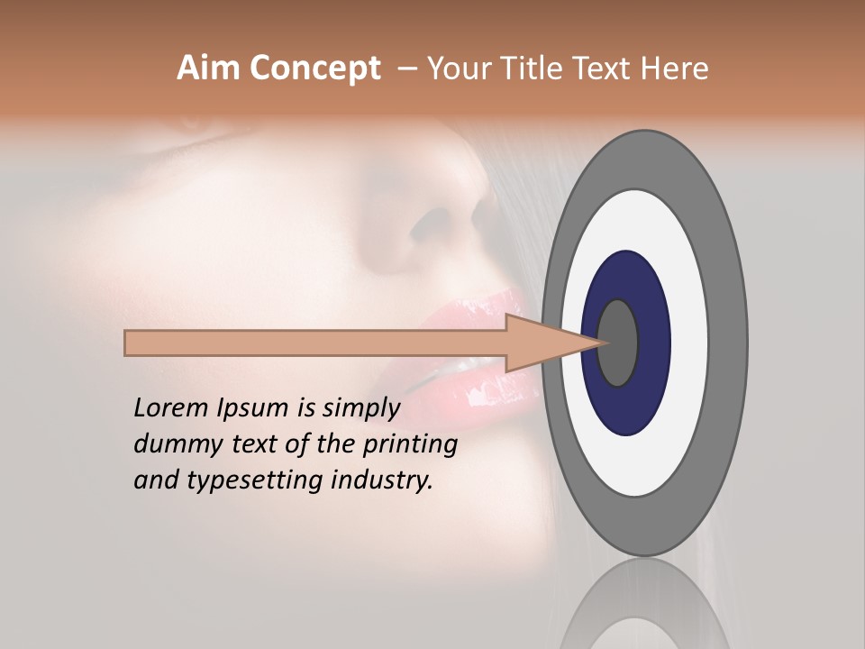 Luxury Brunette Lipgloss PowerPoint Template