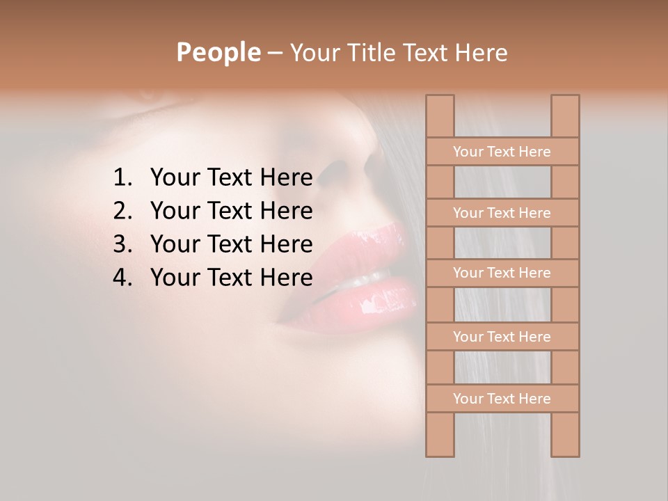 Luxury Brunette Lipgloss PowerPoint Template
