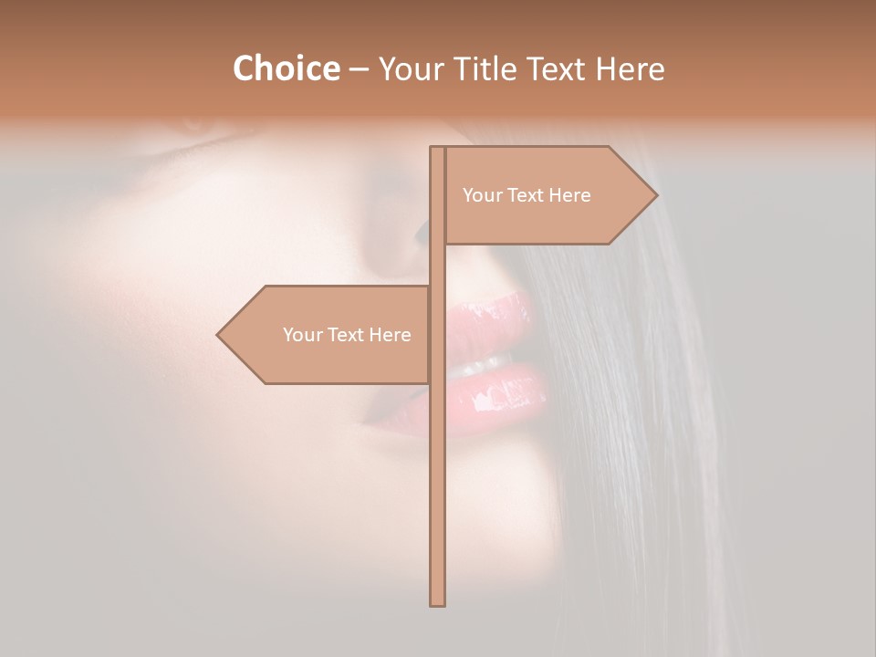 Luxury Brunette Lipgloss PowerPoint Template