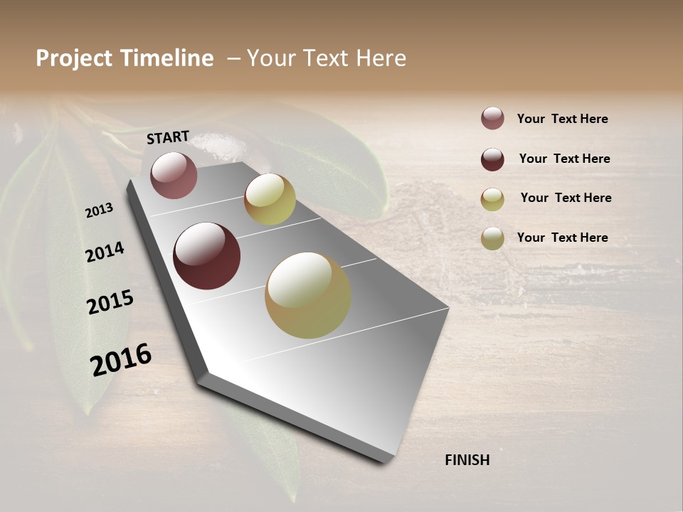 Fresh Mediterranean Floral PowerPoint Template