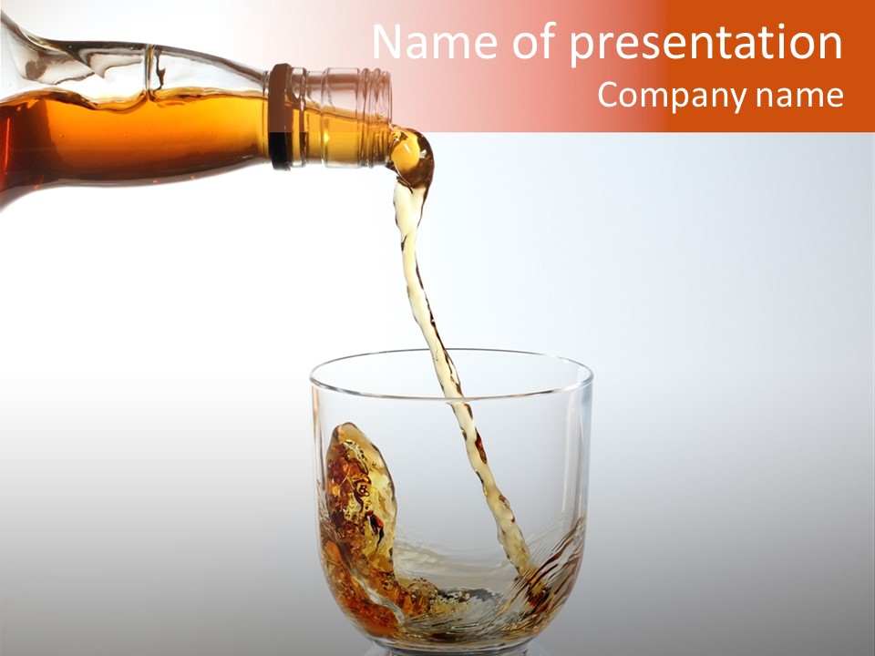 Liquor Whiskey Pour PowerPoint Template