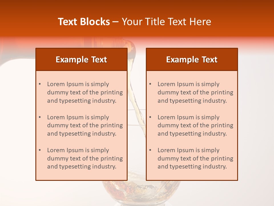 Liquor Whiskey Pour PowerPoint Template