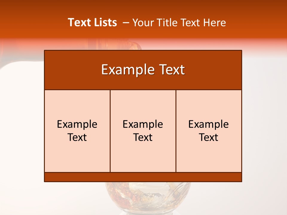 Liquor Whiskey Pour PowerPoint Template