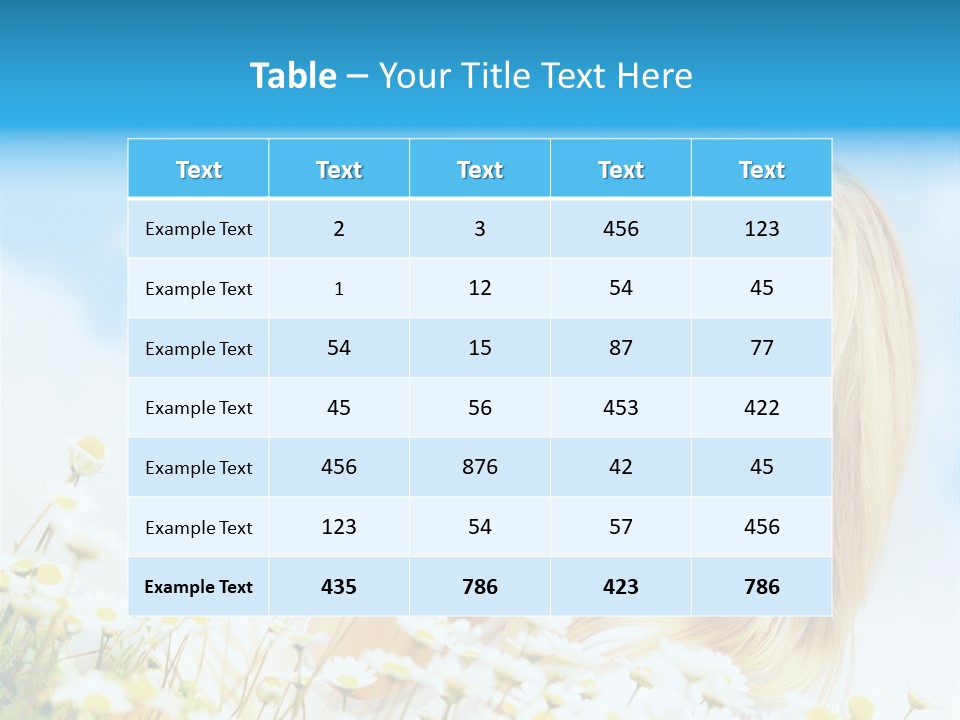 Smiling Happy Woman Daisy PowerPoint Template