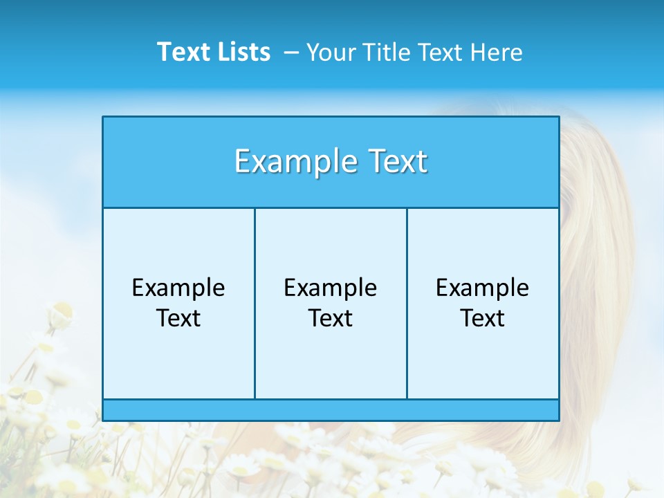 Smiling Happy Woman Daisy PowerPoint Template
