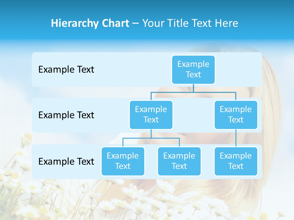 Smiling Happy Woman Daisy PowerPoint Template