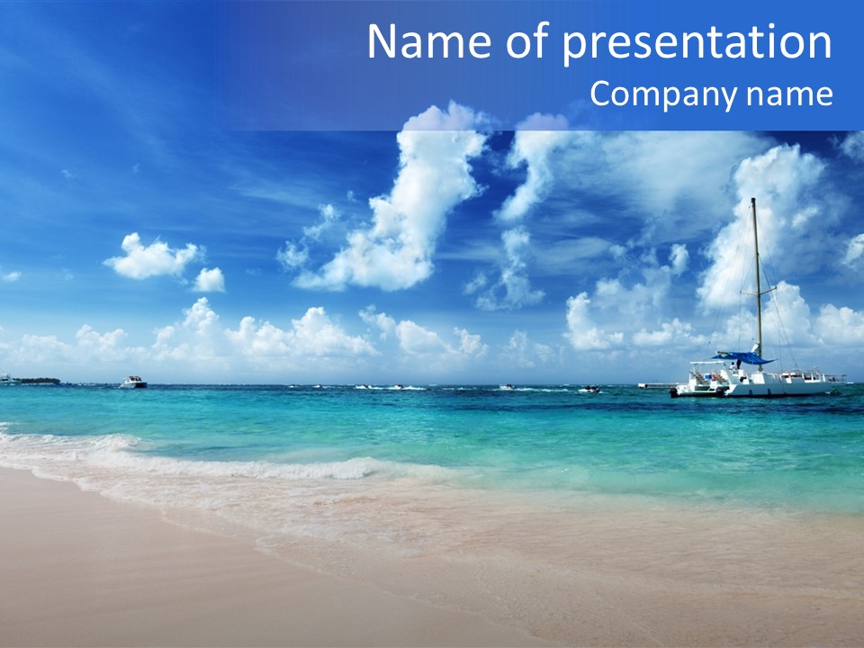 Shore Background Paradise PowerPoint Template