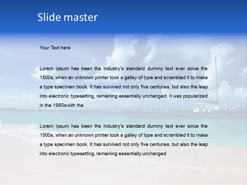 Shore Background Paradise PowerPoint Template