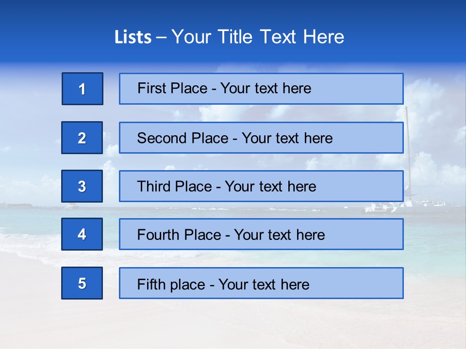 Shore Background Paradise PowerPoint Template