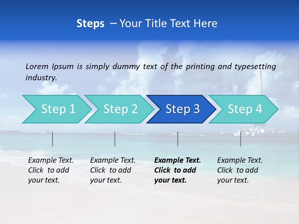 Shore Background Paradise PowerPoint Template