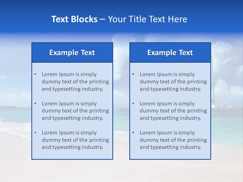 Shore Background Paradise PowerPoint Template