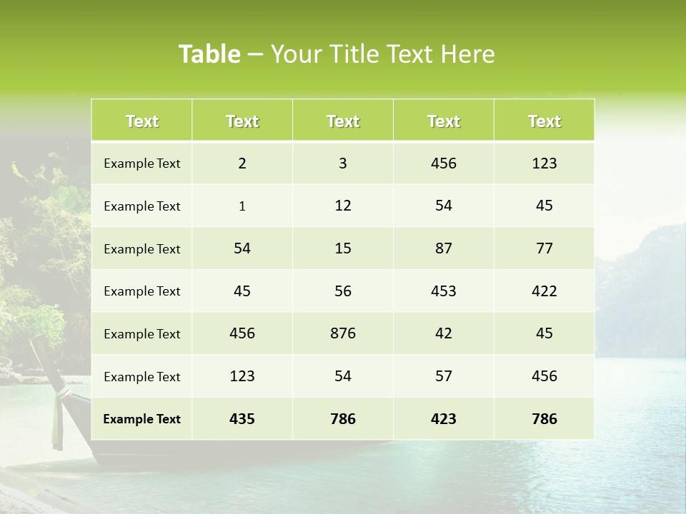 Landscape Travel Sky PowerPoint Template